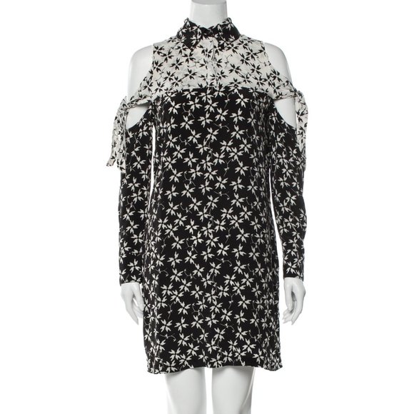 Tanya Taylor Cold Shoulder Silk Dress size 6 - Picture 1 of 5